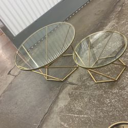 Glass Top Coffee Table Set