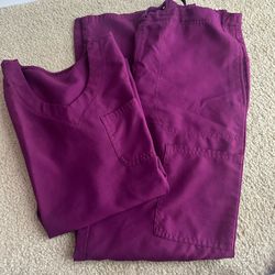 Burgundy scrubs 