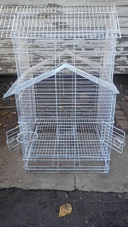 White Wire Bird Cages