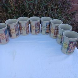 7 BRAND NEW WATKINS MUGS WITH YEARS ON THEM