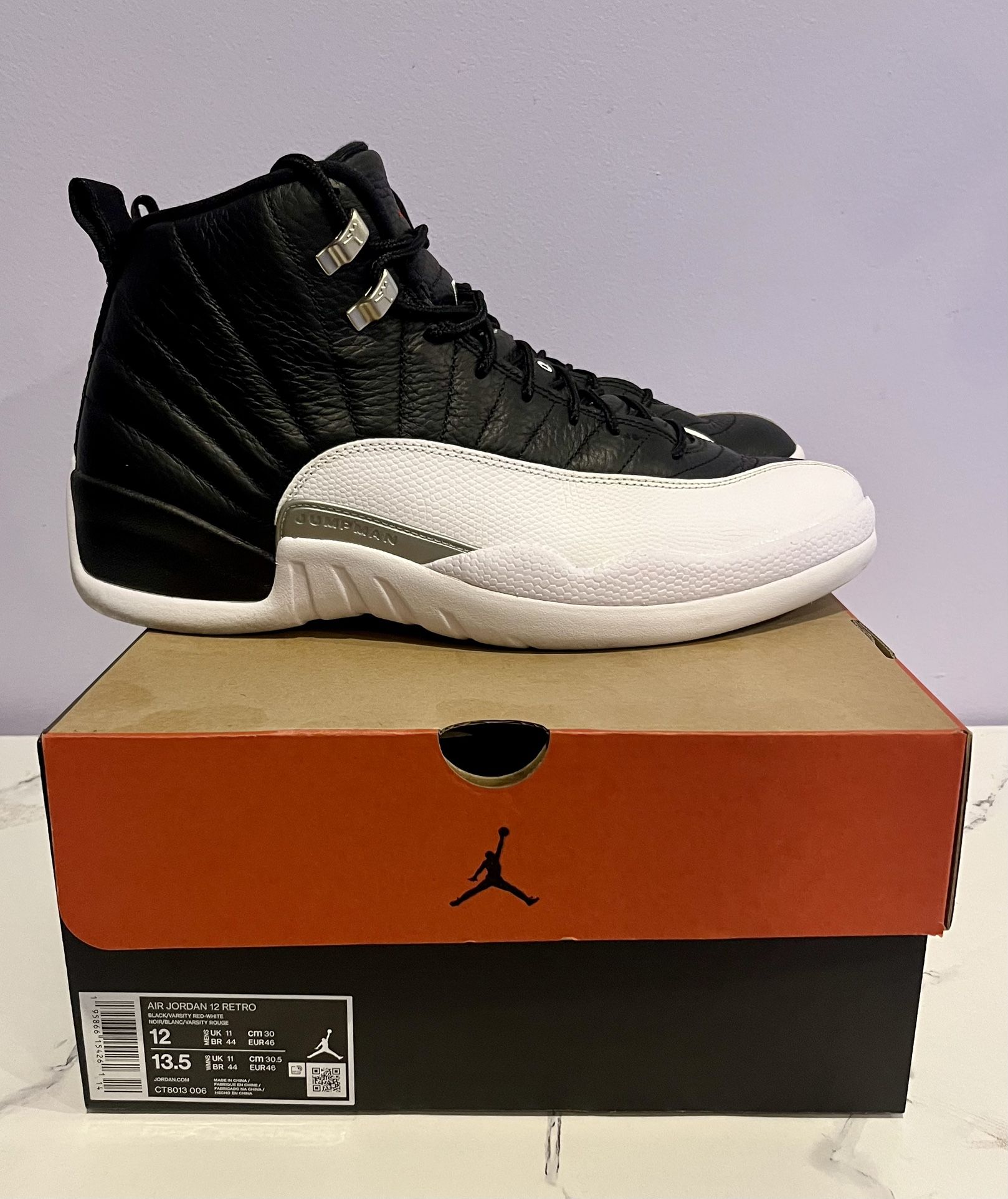 Air Jordan 12 Retro Playoffs (2022) CT8013 006 Men's Size 12 W