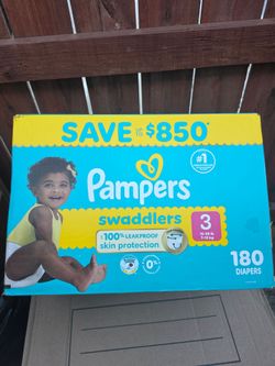 Pampers Swaddlers Size 3 Diapers 180 Count
