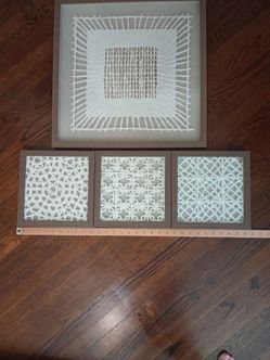 Abstract Wall Art in shadow box