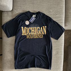Vintage 90’s University Of Michigan Wolverines T-shirt New W/ Tags