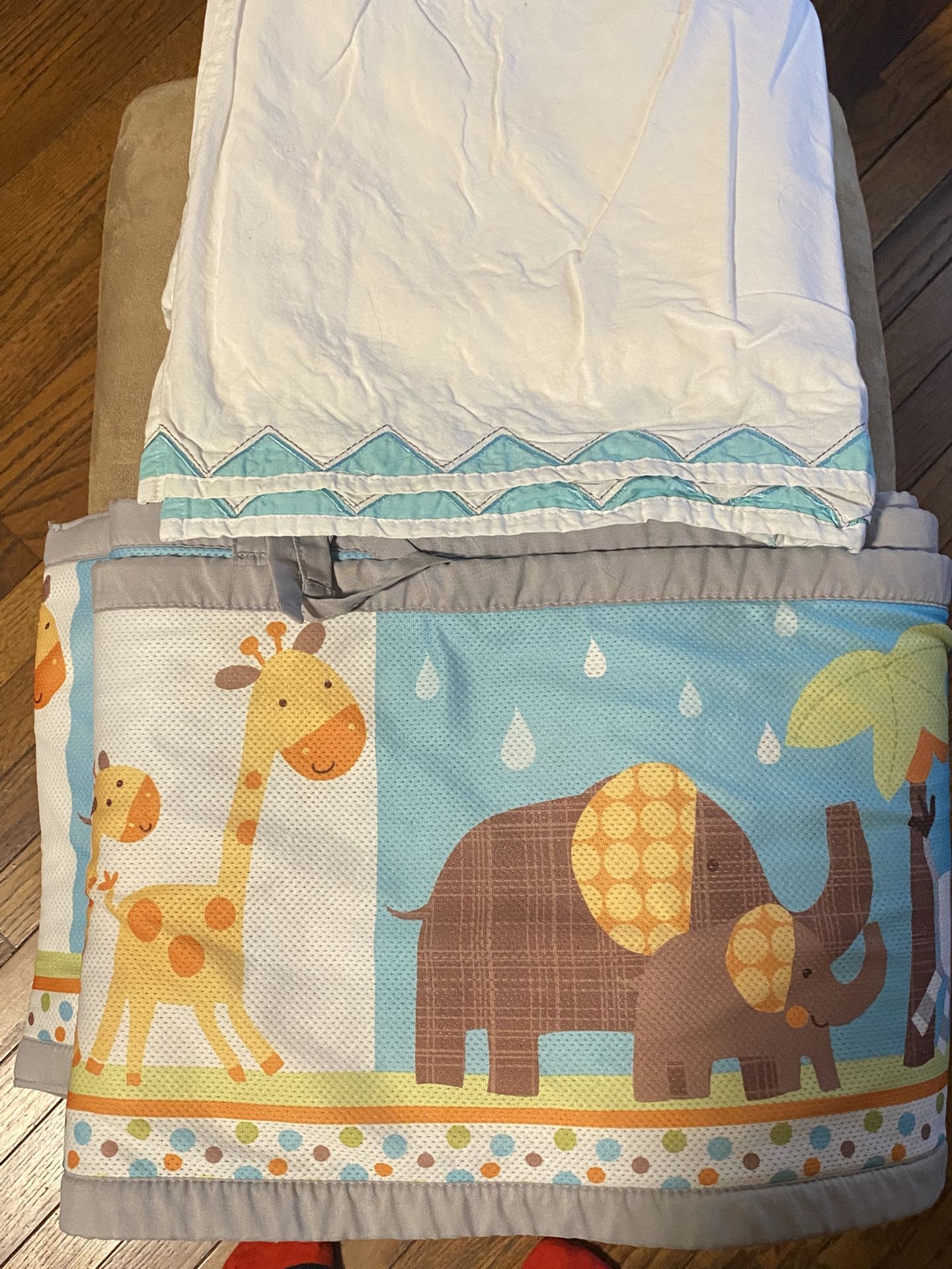 Crib Skirt And Bumper