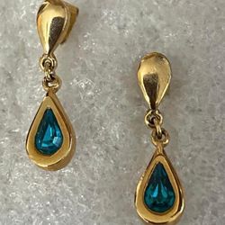 Aretes Gold Filled Piedras agua marina