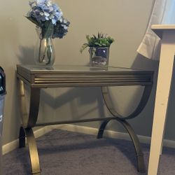 Glass End Table 