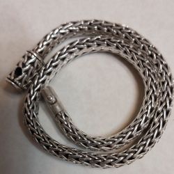 Authentic Large Weaved "John Hardy"  Sterling Silver  Bracelet 