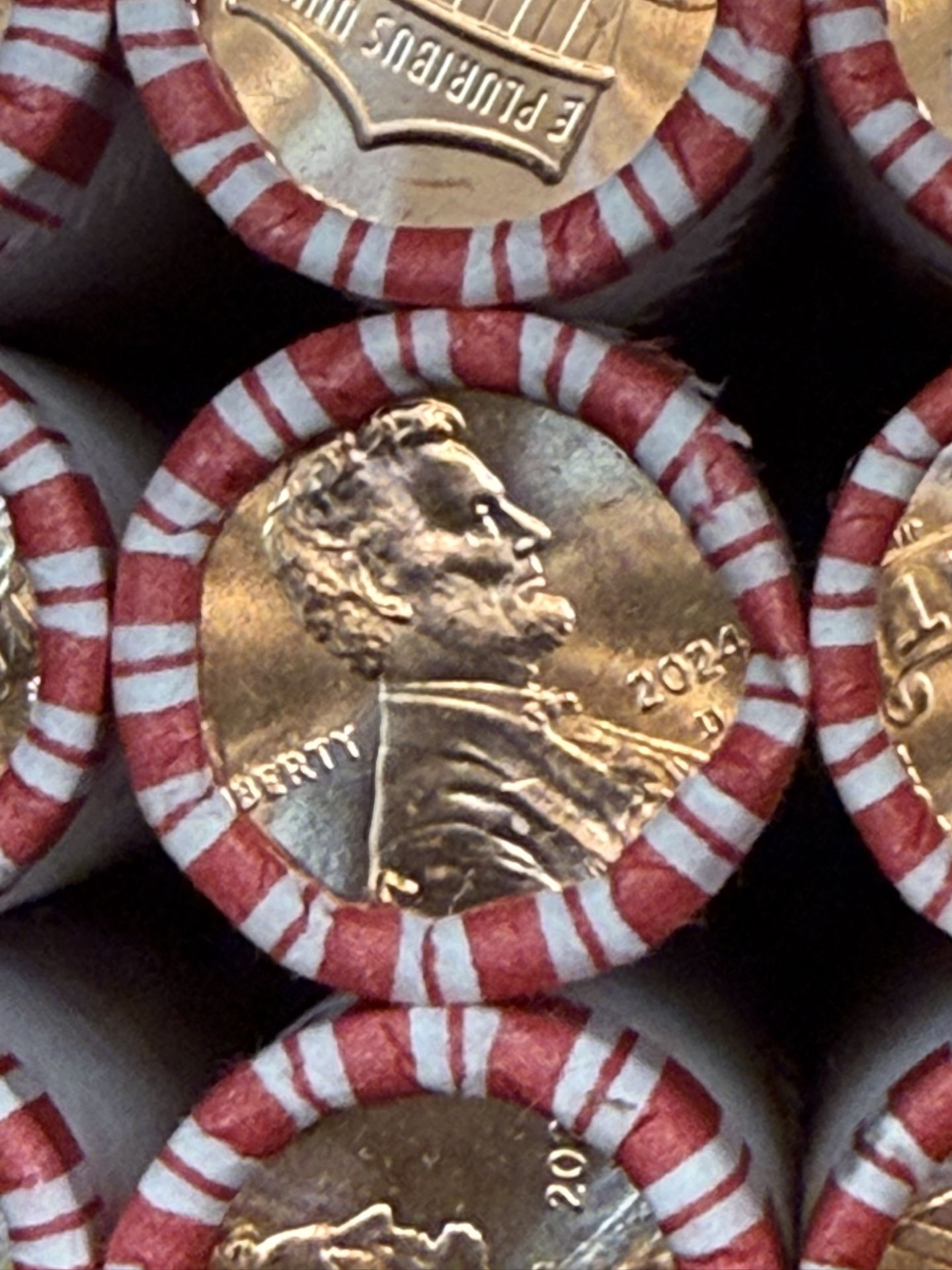 2024 D BU OBW(Original Bank Wrap) Straight From Bank Box Penny Rolls