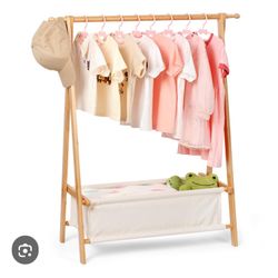 New Kids Clothing Rack with Storage Box