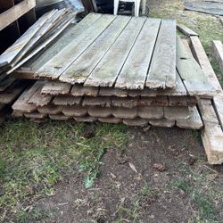 old fence boards and a couple 4x4 posts 