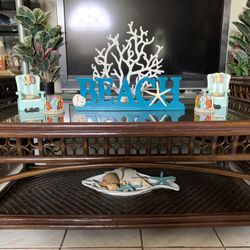 Beautiful Gorgeous Vintage Rattan/Bamboo Coffee/End Tables 