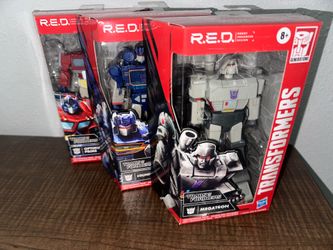 Transformers R.E.D. Lot megatron Optimus Prime soundwave