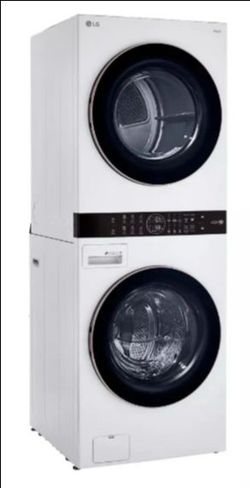 LG
WashTower Stacked SMART Laundry Center 4.5 Cu.Ft. Front Load Washer & 7.4 Cu.Ft. Electric Dryer in White