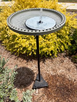 Detachable Outdoor Bird Bath and Solar fountain