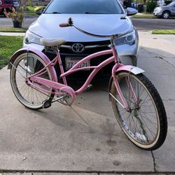 26 Inch Tires 1993 Rare Unique Vintage Dyno Kosmopolitan  Pink Bike. It's Been Garaged For Years. My Wife's Use It For a Few Times Only