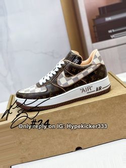 AF 1 Low x LV Monogram Brown Damier Azur Shoes Sneakers (With Box)  (SHIPPING ONLY READ THE DESCRIPTION) for Sale in New York, NY - OfferUp