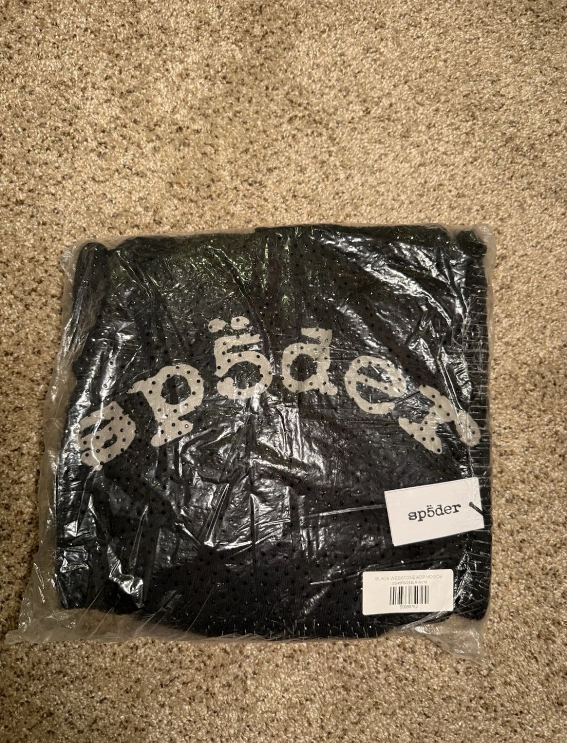 vvs sp5der hoodie (black) - size small