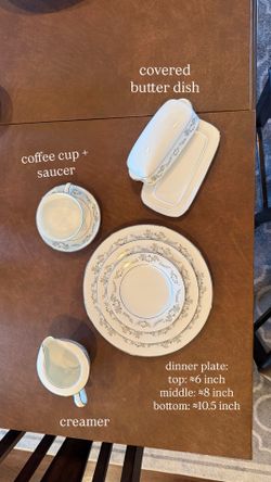 60 Piece Noritake Chins Set Leonere Pattern