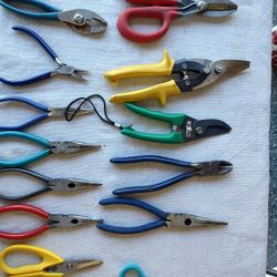 Assorted Pliers, Scissors & Garden Snips Tool Lot