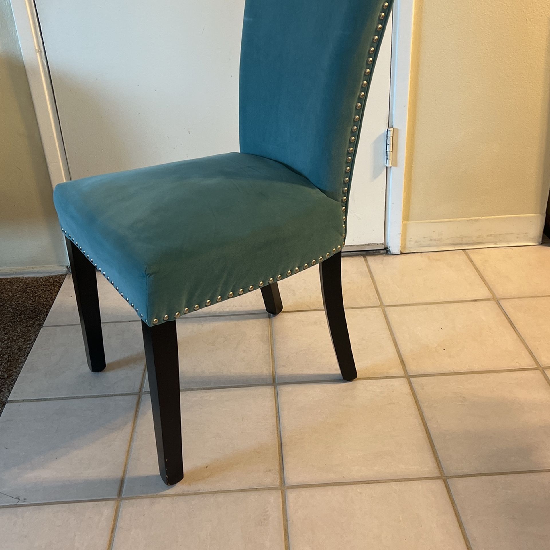 Studded Beautiful Teal Blue Chair