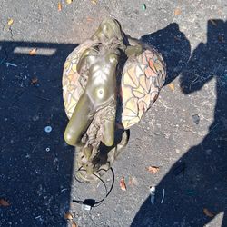 Antique Art Nouveau Figural Lamp – Signed E. Thomasson – c.1900