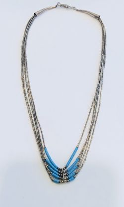 Liquid sterling silver 925 Navajo necklace