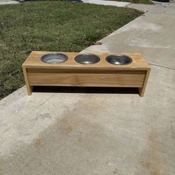 Maple Dog Bowl Stand