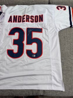 Neal Anderson Autographed Signed Jersey - Beckett Coa- Chicago Bears