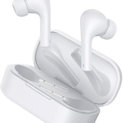 True Wireless Earbuds Built in Microphones with Charging Case, 30H Playtime, IPX6 Waterproof Bluetooth 5.0 Headphones for Sport, Subway, in-Ear Stereo