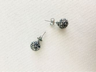 Pave crystal disco ball earrings.
