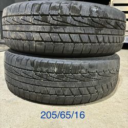 (2) - 205/65/16 Goodyear Assurance WeatherReady Tires