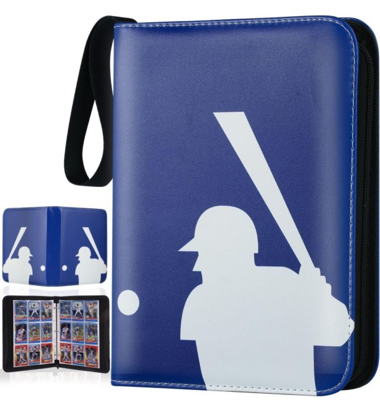 Card Binder with Sleeves, 9 Pocket Baseball Card Binder, Sports Card Binder Collectible Trading Card Albums Fits 900 Cards with 50 Removable Sleeves