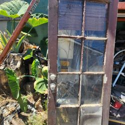Free glass panel door. 