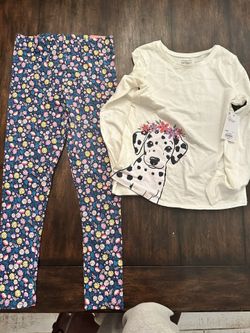 NWT Girls Lot Of 2 Items - Leggings And Long Sleeved tee