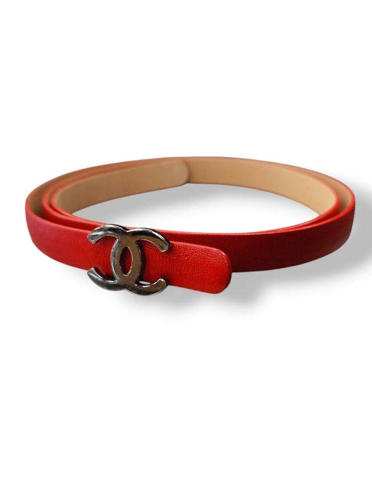 Chanel Coral Cuir Veritable Belt
