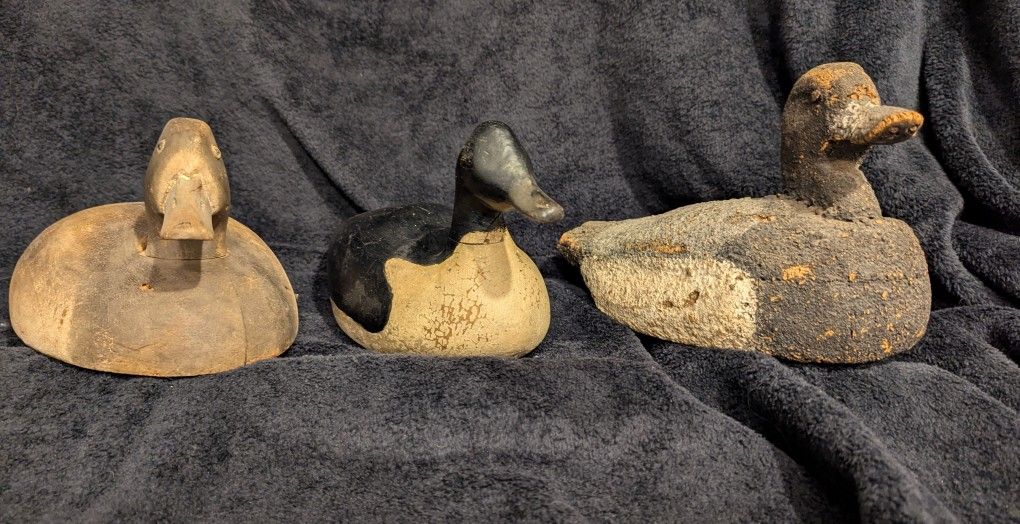 Vintage Duck Decoys-Including A Cork Decoy