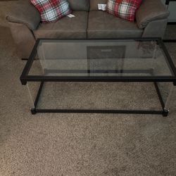 Brand New Ashley Glass Table Set
