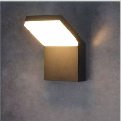 Lustrlach Outdoor Wall Sconce LED Modern Exterior Light Fixture for House Garage IP65 Waterproof Front Porch Light Wall Mount Lamp 1800Lumen,Black