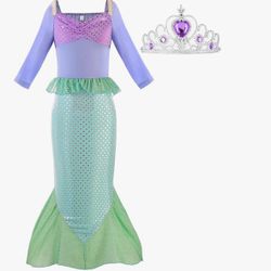 Brand new Little Girls Dress Mermaid Costume/7-8 years old