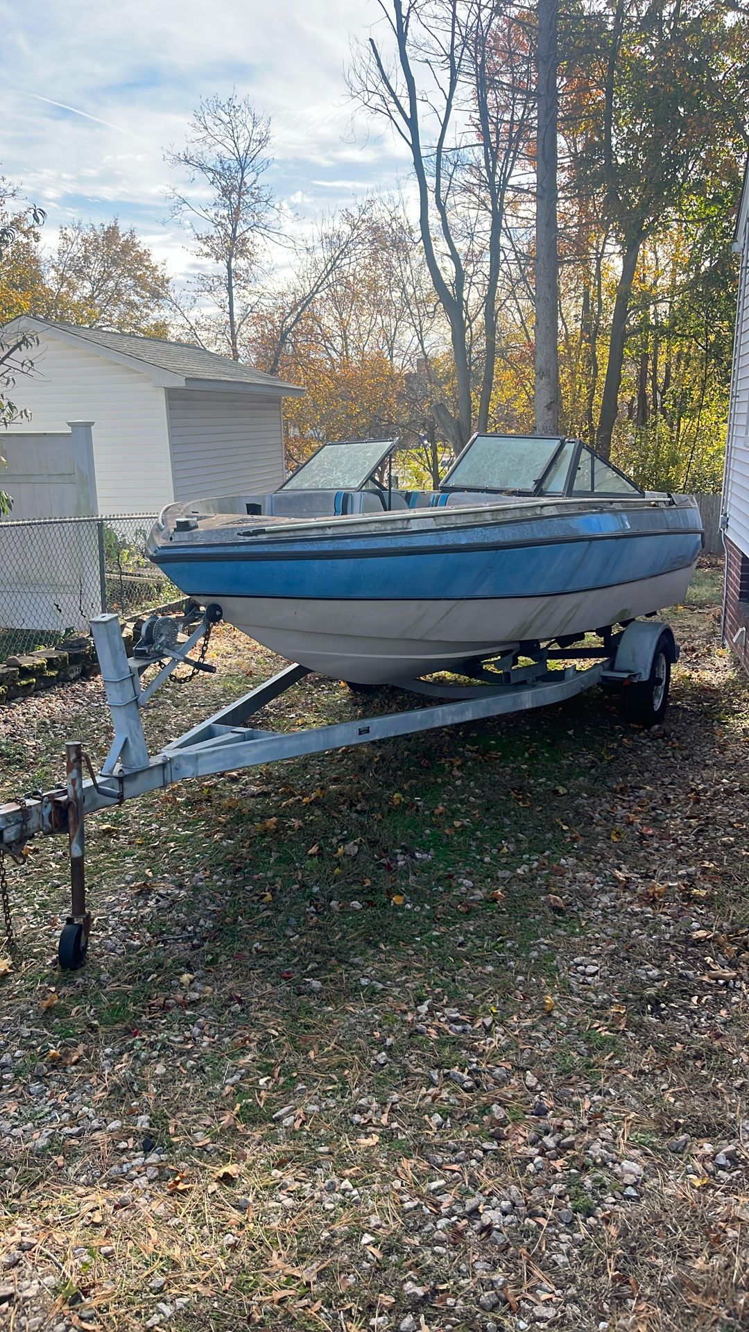Fiberglass Boat With Inboard Outboard Engine