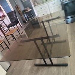 Glass Table with 3 Chairs 