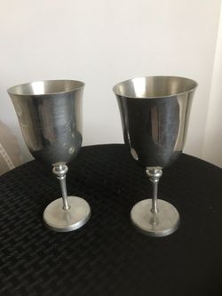 PEWTER GOBLETS (pair)