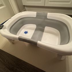 Collapsible Baby Bathtub For Infant And Toddler 