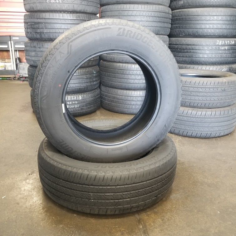 🔥 (2) 235 65 18 Bridgestone Alenza All Season Tires