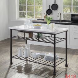 Marble Top Kitchen Island 