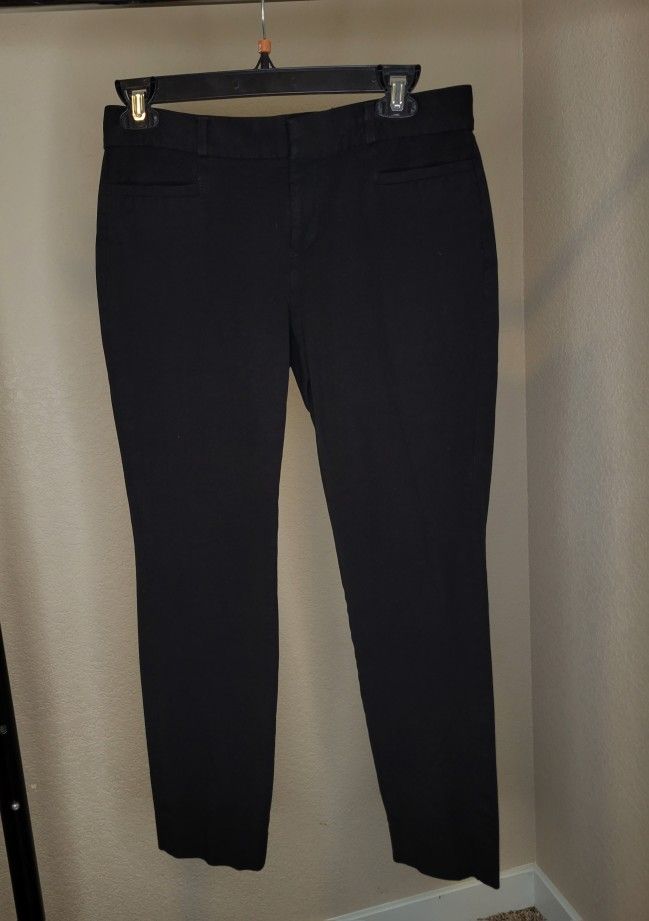 Banana Republic Women's Size 2 Jackson Fit Slim Ankle Black Dress Pants Slacks