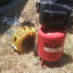 Air Compressor And Hose With Reel 