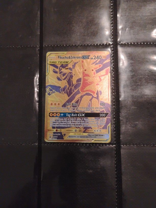 Pikachu And Zekrom Pokemon Card GX