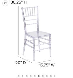Clear Acrylic Chiavari Chair six chairs